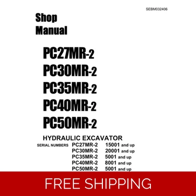 KOMATSU PC 27MR-2 3 WORKSHOP MANUAL
